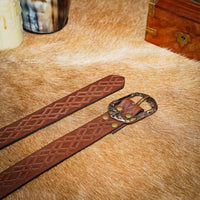 Renaissance Brown Belt with Cross Strap