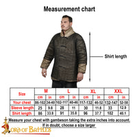 Medieval butted chainmail haubergeon armour available in Australia