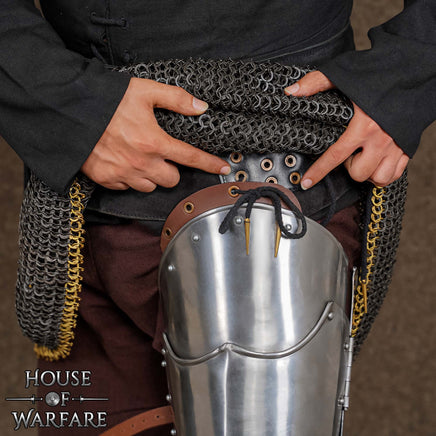 Medieval chainmail armour for the legs
