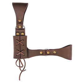 Medieval sword holder made from brown leather available in Australia