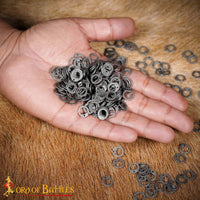 Mild Steel Loose Rings, Flat Rings with Dome Rivets, 6 mm 18 Gauge