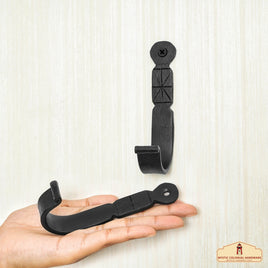 Minimalist Cast Iron Wall Hook with engraved star