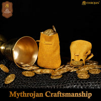 Mustard yellow medieval coin pouch