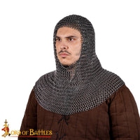Nobel roman knight reenactment coif chainmail armour 