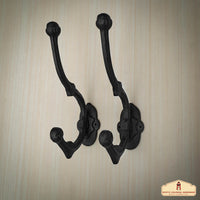 Large Cast Iron Coat Hook - Set of 2