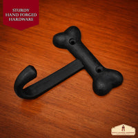 Rustic Cast Iron Wall hook with a bone design - 2 Set