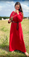 Medieval Dress - Red Cotton