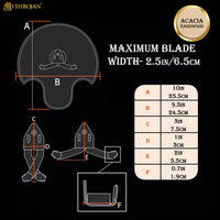 Handwood Sword Plaque with 15mm & 20mm Screw 10 x 9