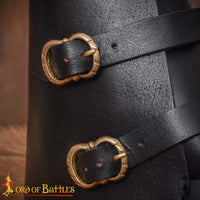 Living History Black Leather Boot with Buckle
