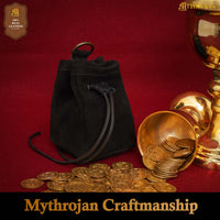 Medieval Drawstring Belt Bag - Black