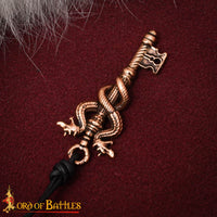 Caduceus Snake Key Pendant