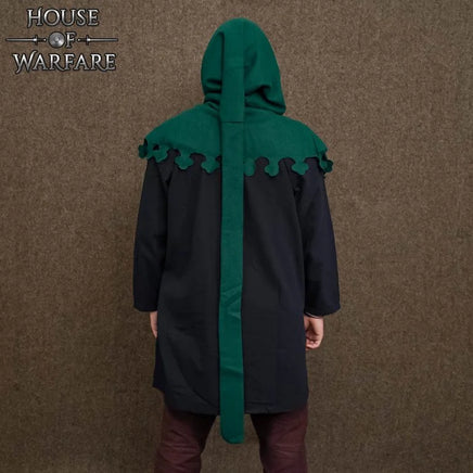 Living History Green Liripipe Woolen HoodLARP, SCA & Reenactment
