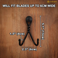 Forged Heavy Sword Wall Mount