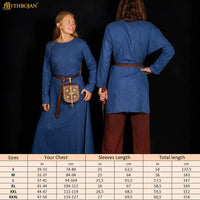 Living History Helga Baltic Linen Dress Blue LARP, SCA & Reenactment
