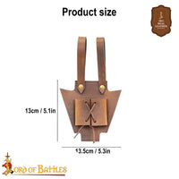 Renaissance Leather Frog with Lace Brown