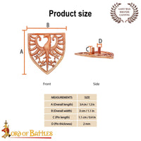Bronze Heraldic Eagle Leather Belt Decoration