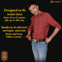 Mythrojan Urban Viking Belt With Odin Raven Solid Brass Buckle