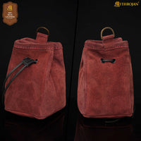 Medieval Drawstring Belt Bag - Red