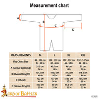 riveted Blackened mail sizing 