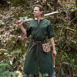 Robin Hood Costume Long green tunic with riding slit