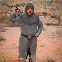 Round Ring Chainmail Coif, Butted, in stock Australia 