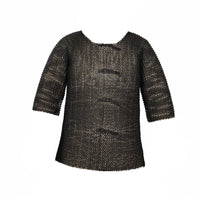 Round Ring Chainmail Medieval Half Sleeves Shirt Haubergeon