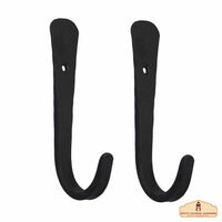 Rustic hand forged cast iron wall hook