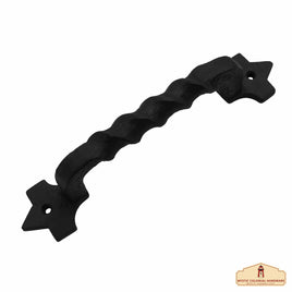 Rustic medieval door handle with twisted grip