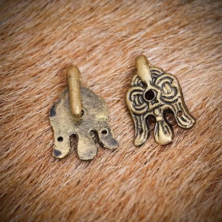 Rustic Norse hook for handmade cloaks