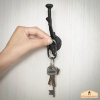 Rustic settlers style towel holder wood style