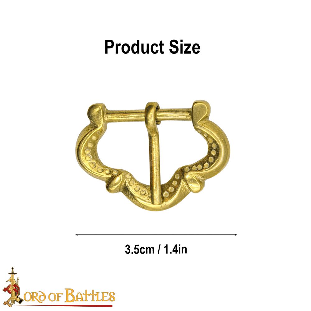 Small brass medieval belt buckle