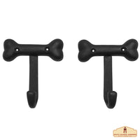 Solid cast iron hook with oil blackened effect