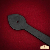 Solid gothic hinge with antique oil blackened effect