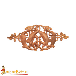 Solid Bronze Dragon clothing clasp with interwoven knotwork - Australian Stock