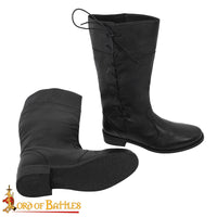 Tall men’s lace up costume black boots