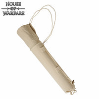 Traditional linen medieval archery quiver bag
