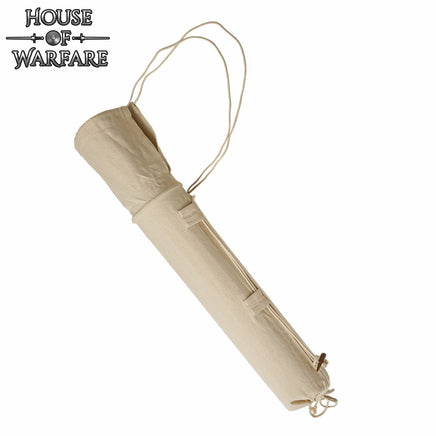 Traditional linen medieval archery quiver bag