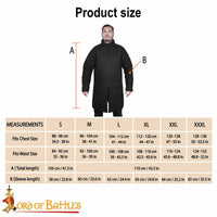 Triple Layer Medieval Gambeson Size Guide