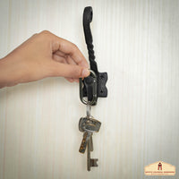 Twisted hand forged Gothic wall hook