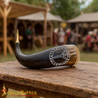Valhalla Ceremony Drinking Horn with the Symbol of Protection