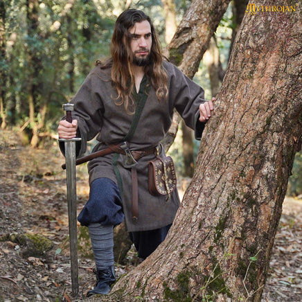 Viking Klappenrock Woolen Coat Slav Warrior Costume