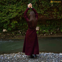 Viking Red Woolen Dress with Twill Borders Australian Stock