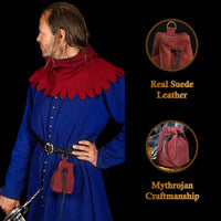 Medieval Drawstring Belt Bag - Red