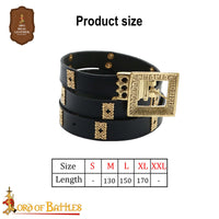 Medieval Belt with Quatrefoil Pierced Mounts