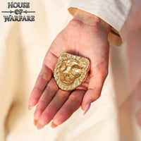 Brass Lion Face - Large