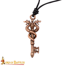 Caduceus Snake Key Pendant