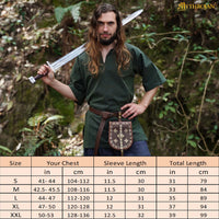 Dark Ages Canvas Tunic 100% Cotton GreenShort-Sleeve