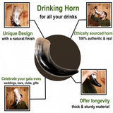 Large Drinking Horn 30.5cm - 40.5cm (13"-16")