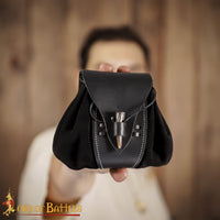 Viking Leather Bag with horn closure
