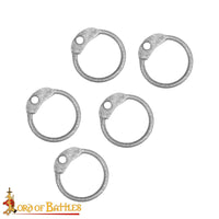 Loose Chainmail Rings 9mm 18g Round Ring. Includes Round Rivets
